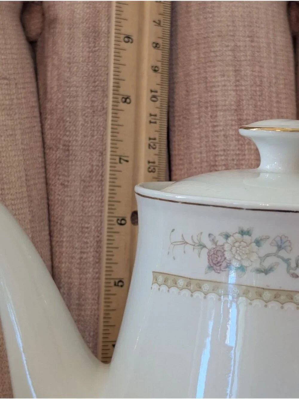 Vintage Baum Brothers Ming Floral Coffee Pot Fine Porcelain China 6 cups 8
